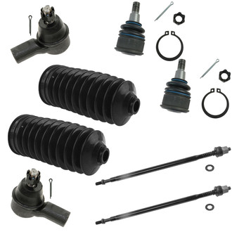 TRQ® - Front Steering Tie Rods and Suspension Kit