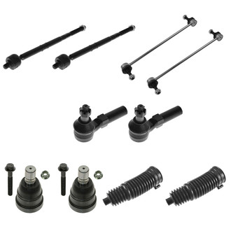 TRQ® - Front Steering Tie Rods and Suspension Kit
