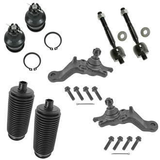 TRQ® - Front Steering Tie Rods and Suspension Kit
