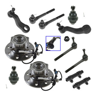 TRQ® - Front Steering Tie Rods and Suspension Kit
