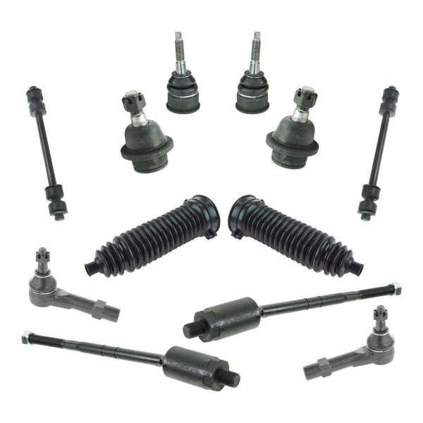 TRQ® - Front Steering Tie Rods and Suspension Kit