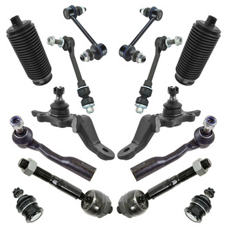 TRQ® - Front and Rear Steering Tie Rods and Suspension Kit