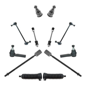 TRQ® - Front and Rear Steering Tie Rods and Suspension Kit