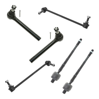 TRQ® - Front Steering Tie Rods and Suspension Kit