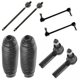 TRQ® - Front Steering Tie Rods and Suspension Kit