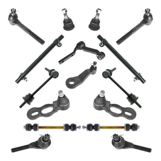 TRQ® - Front and Rear Steering Tie Rods and Suspension Kit