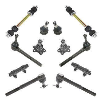 TRQ® - Front Steering Tie Rods and Suspension Kit