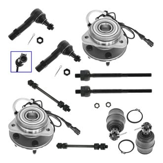 TRQ® - Front Steering Tie Rods and Suspension Kit