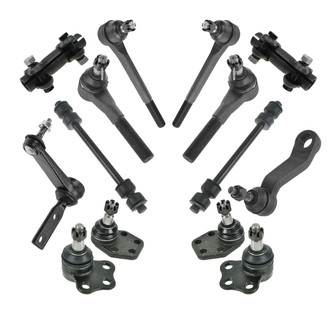 TRQ® - Front Steering Tie Rods and Suspension Kit
