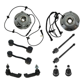TRQ® - Front Steering Tie Rods and Suspension Kit