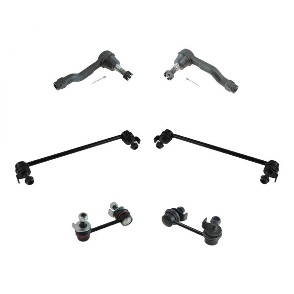 TRQ® - Front and Rear Steering Tie Rods and Suspension Kit