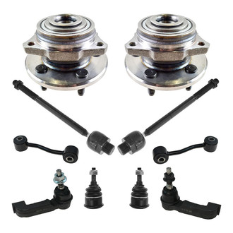 TRQ® - Front Steering Tie Rods and Suspension Kit