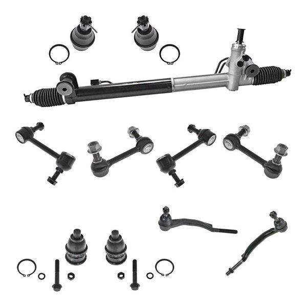 TRQ® - Front and Rear Rack and Pinion Assembly and Suspension Kit