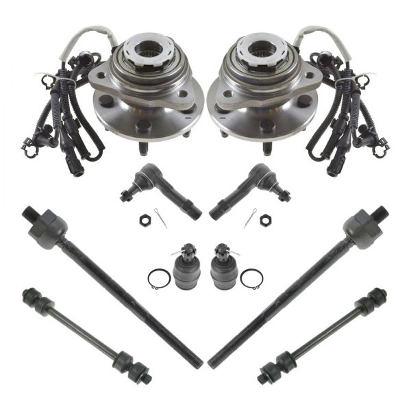 TRQ® - Front Steering Tie Rods and Suspension Kit