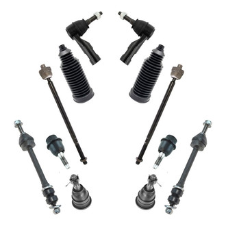 TRQ® - Front Steering Tie Rods and Suspension Kit