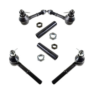 TRQ® - Front Driver and Passenger Side Inner and Outer Steering Tie Rod End Kit