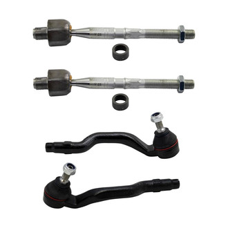 TRQ® - Front Driver and Passenger Side Inner and Outer Steering Tie Rod End Kit