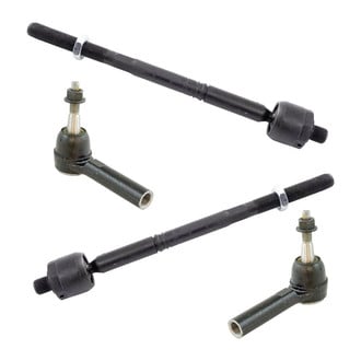 TRQ® - Front Driver and Passenger Side Inner and Outer Steering Tie Rod End Kit