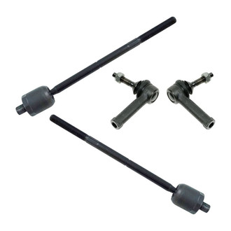 TRQ® - Front Driver and Passenger Side Inner and Outer Steering Tie Rod End Kit