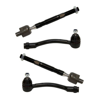 TRQ® - Front Driver and Passenger Side Inner and Outer Steering Tie Rod End Kit