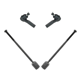 TRQ® - Front Driver and Passenger Side Inner and Outer Steering Tie Rod End Kit