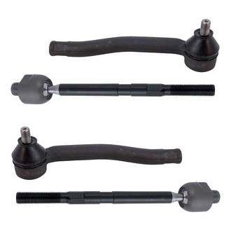 TRQ® - Front Driver and Passenger Side Inner and Outer Steering Tie Rod End Kit