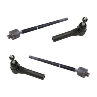 TRQ® - Front Driver and Passenger Side Inner and Outer Steering Tie Rod End Kit