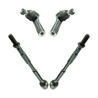TRQ® - Front Driver and Passenger Side Inner and Outer Steering Tie Rod End Kit