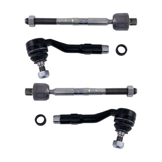 TRQ® - Front Driver and Passenger Side Inner and Outer Steering Tie Rod End Kit