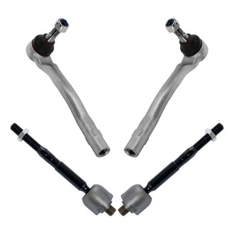 TRQ® - Front Driver and Passenger Side Inner and Outer Steering Tie Rod End Kit