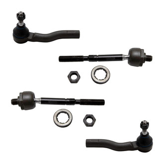 TRQ® - Front Driver and Passenger Side Inner and Outer Steering Tie Rod End Kit