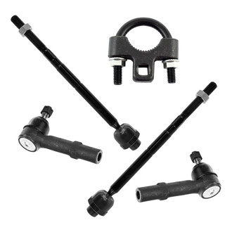 TRQ® - Front Driver and Passenger Side Inner and Outer Steering Tie Rod End Kit