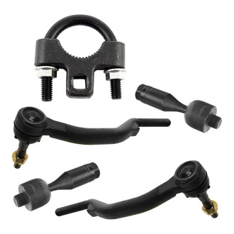 TRQ® - Front Driver and Passenger Side Inner and Outer Steering Tie Rod End Kit