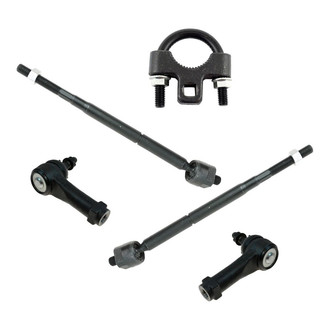 TRQ® - Front Driver and Passenger Side Inner and Outer Steering Tie Rod End Kit
