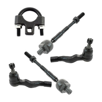 TRQ® - Front Driver and Passenger Side Inner and Outer Steering Tie Rod End Kit
