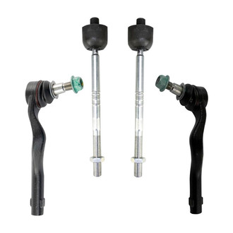 TRQ® - Front Driver Side Inner and Outer Steering Tie Rod End Kit