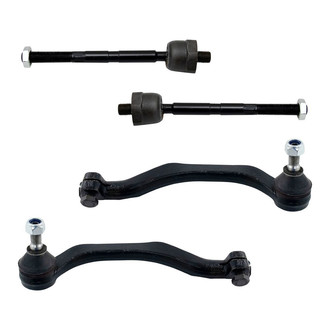 TRQ® - Front Driver and Passenger Side Inner and Outer Steering Tie Rod End Kit
