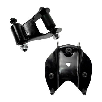 TRQ® - Rear Passenger Side Leaf Spring Shackle and Bracket Kit