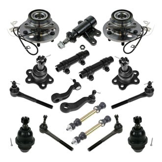 TRQ® - Front Steering Tie Rods and Suspension Kit