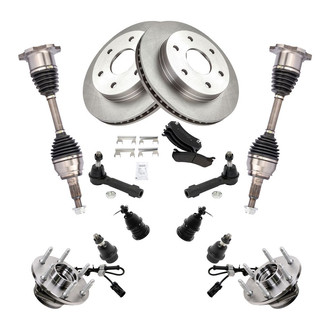 TRQ® - Front Brake Rotor and Suspension Kit