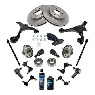 TRQ® - Front and Rear Brake Rotor and Suspension Kit