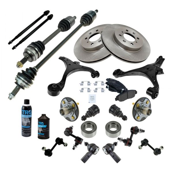 TRQ® - Front and Rear Brake Rotor and Suspension Kit