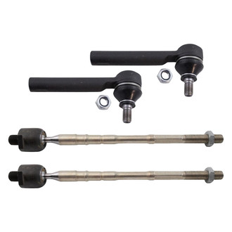 TRQ® - Front Driver and Passenger Side Inner and Outer Steering Tie Rod End Kit
