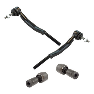 TRQ® - Front Driver and Passenger Side Inner and Outer Steering Tie Rod End Kit