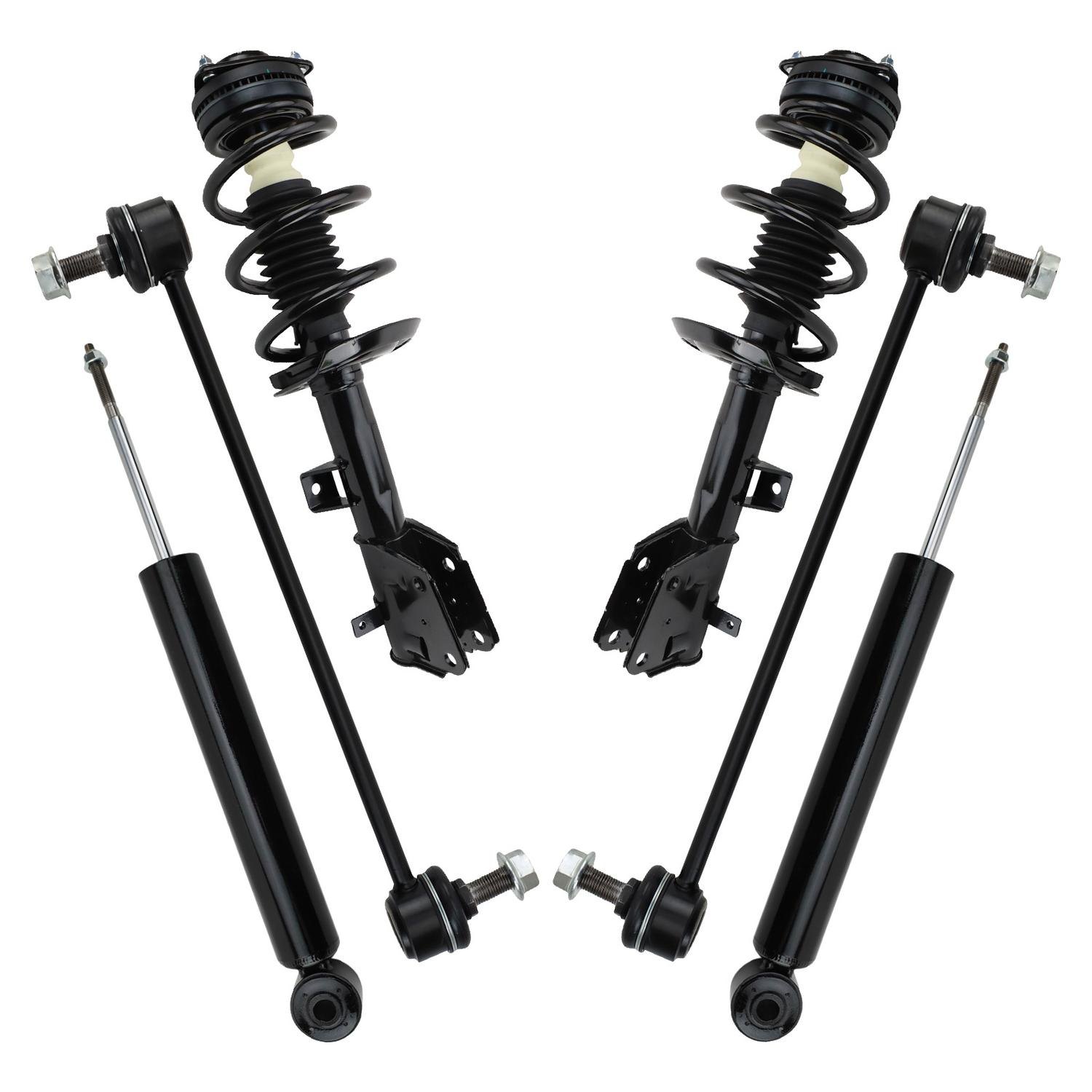 TRQ® PSA81551 - Front and Rear Shock Absorber and Suspension Kit