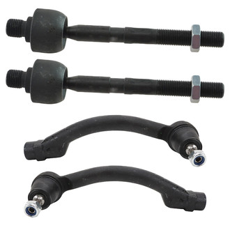 TRQ® - Front Inner and Outer Steering Tie Rod End Kit