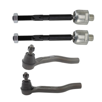 TRQ® - Front Inner and Outer Steering Tie Rod End Kit