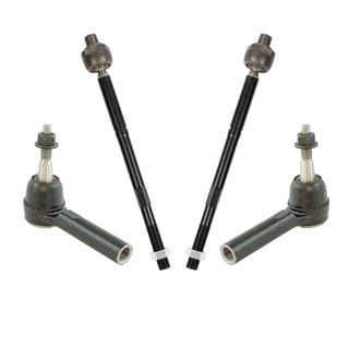 TRQ® - Front Inner and Outer Steering Tie Rod End Kit