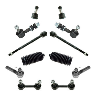 TRQ® - Front and Rear Steering Tie Rods and Suspension Kit