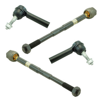 TRQ® - Front Driver and Passenger Side Inner and Outer Steering Tie Rod End Kit